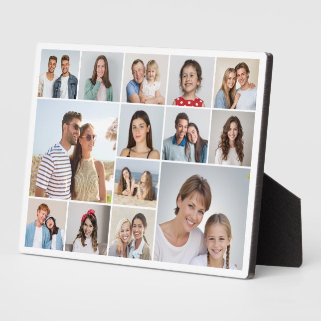 Create Your Own 14 Photo Collage Plaque (Side)
