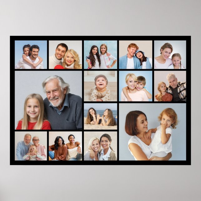 Create Your Own 14 Photo Collage Poster (Front)