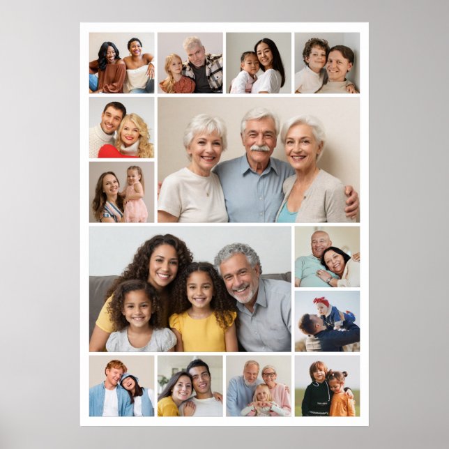 Create Your Own 14 Photo Collage Poster (Front)