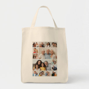Create Your Own 14 Photo Collage Tote Bag