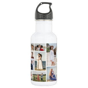 Create Your Own 15 Photo Collage 532 Ml Water Bottle