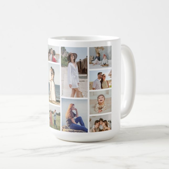 Create Your Own 15 Photo Collage Coffee Mug (Front Right)