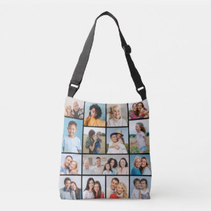 Create Your Own 15 Photo Collage  Crossbody Bag
