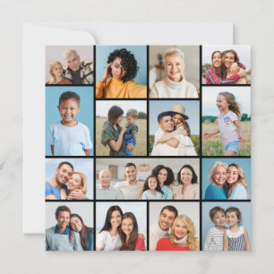 Create Your Own 15 Photo Collage Greeting Card