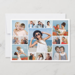Create Your Own 15 Photo Collage Greeting Card