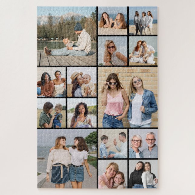 Create Your Own 15 Photo Collage Jigsaw Puzzle (Vertical)