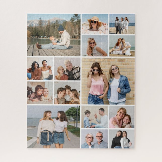 Create Your Own 15 Photo Collage Jigsaw Puzzle (Vertical)