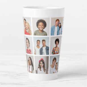 Create Your Own 15 Photo Collage Latte Mug