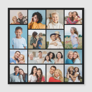 Create Your Own 15 Photo Collage Magnetic Card