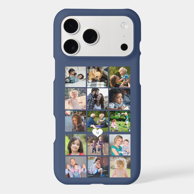 Create your own 15 photo collage monogrammed (Back)