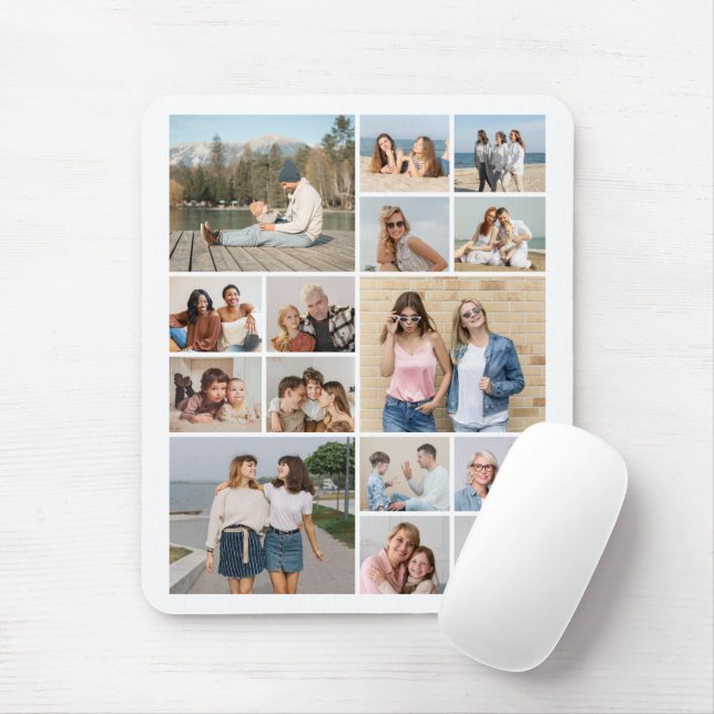 Create Your Own 15 Photo Collage Mouse Pad (With Mouse)