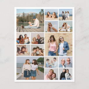 Create Your Own 15 Photo Collage Paper Sheet/Card