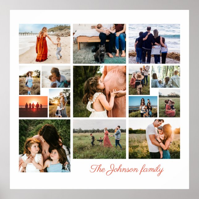 Create Your Own 15 Photo Collage Poster (Front)