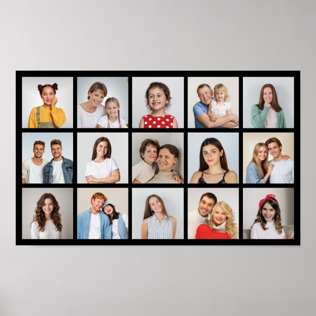 Create Your Own 15 Photo Collage Poster (Front)