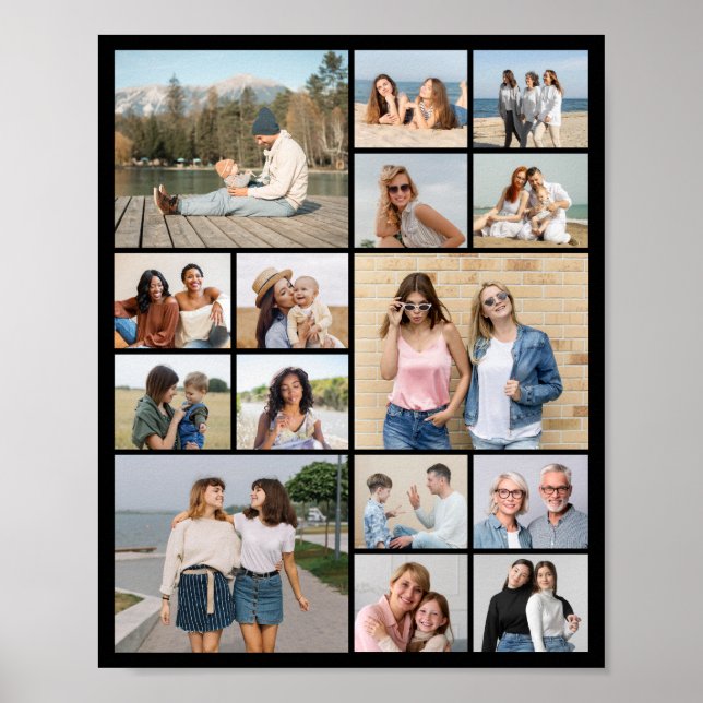 Create Your Own 15 Photo Collage Poster (Front)