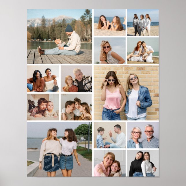 Create Your Own 15 Photo Collage Poster (Front)