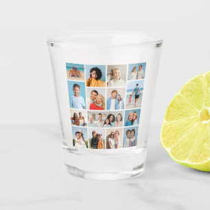 Create Your Own 15 Photo Collage Shot Glass
