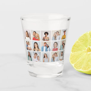 Create Your Own 15 Photo Collage Shot Glass
