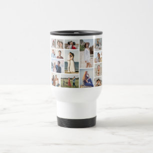 Create Your Own 15 Photo Collage Travel Mug
