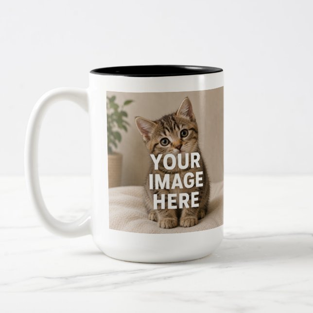 Create Your Own 15oz Two Tone Coffee Mug (Left)