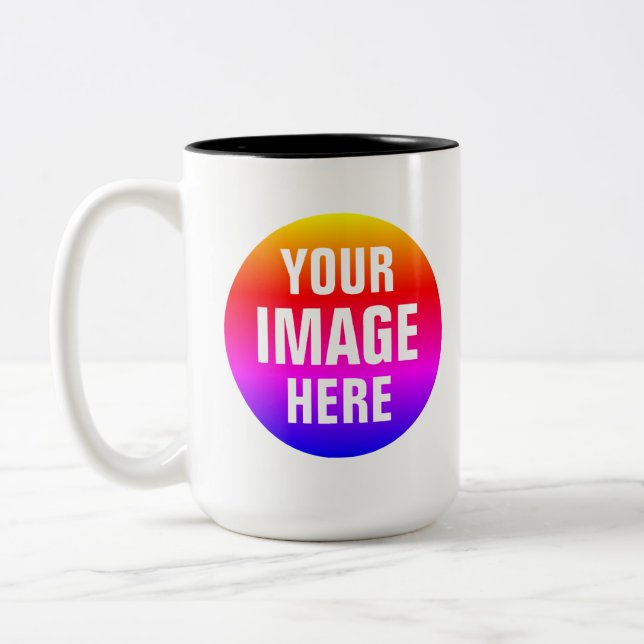 Create Your Own 15oz Two Tone Coffee Mug (Left)