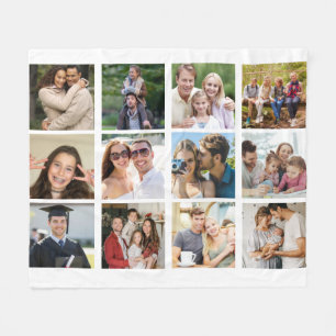Create your Own 16 Photo Collage Fleece Blanket