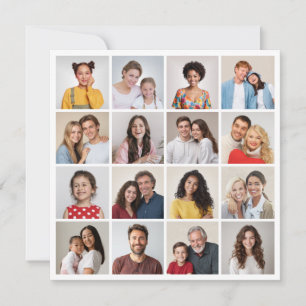Create Your Own 16 Photo Collage Greeting Card