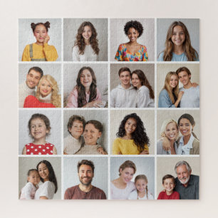 Create Your Own 16 Photo Collage Jigsaw Puzzle