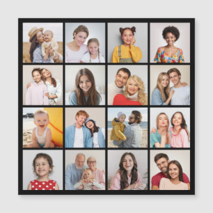 Create Your Own 16 Photo Collage Magnetic Card