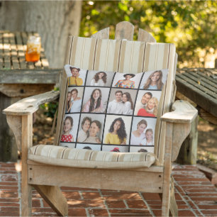 Create Your Own 16 Photo Collage Outdoor Pillow
