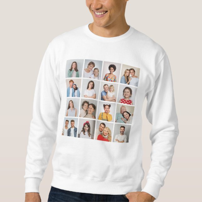 Create Your Own 16 Photo Collage Sweatshirt (Front)