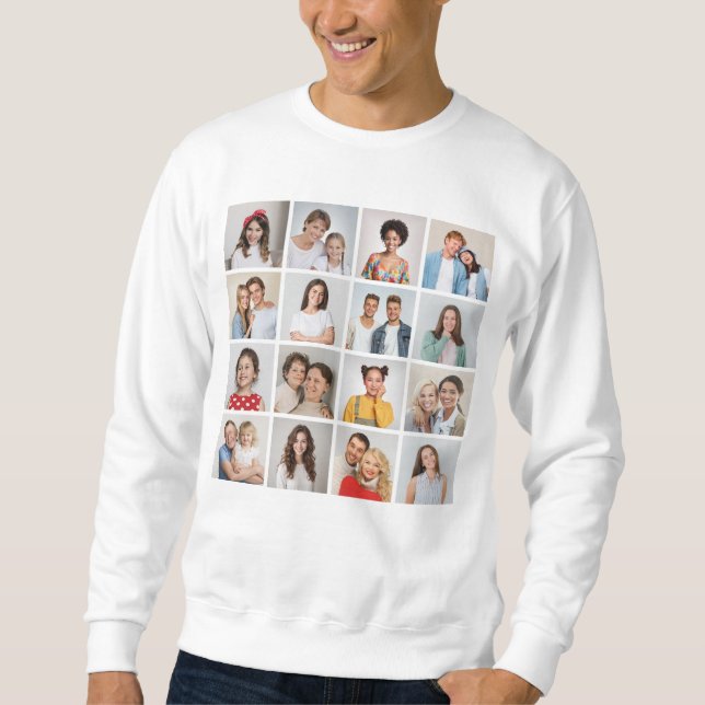 Create Your Own 16 Photo Collage Sweatshirt (Front)