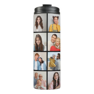 Create Your Own 16 Photo Collage Thermal Tumbler