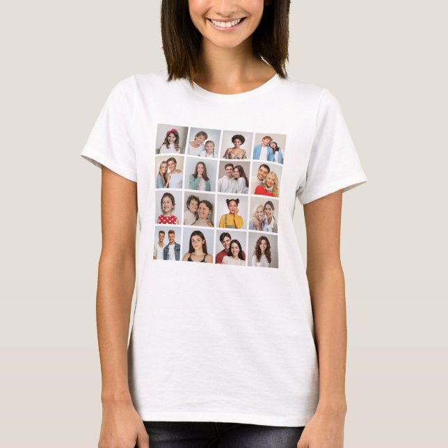 Create Your Own 16 Photo Collage Women's T-Shirt (Front)