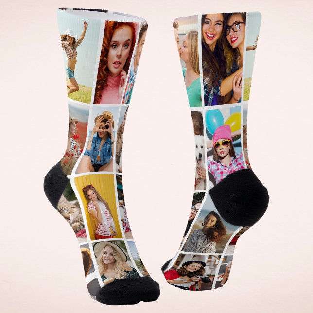 Create Your Own 16 Photo Picture Custom Socks (Creator Uploaded)