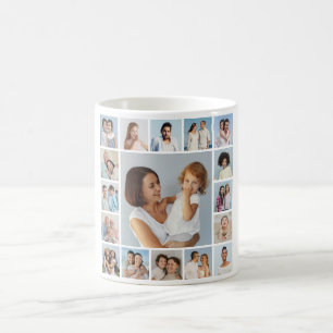Create Your Own 17 Photo Collage Coffee Mug