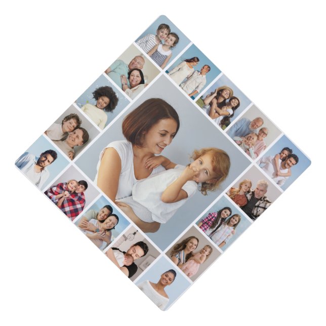 Create Your Own 17 Photo Collage  Graduation Cap Topper (Front)