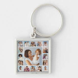 Create Your Own 17 Photo Collage Keychain