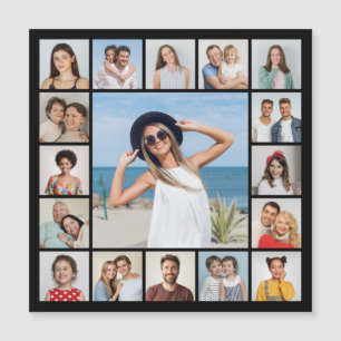 Create Your Own 17 Photo Collage Magnetic Card