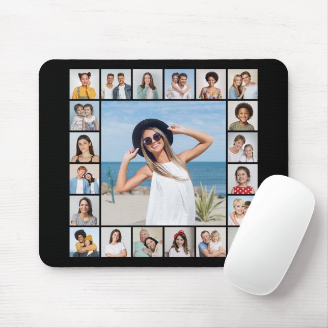 Create Your Own 17 Photo Collage Mouse Pad (With Mouse)