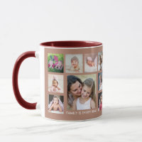 Create Your Own 18 Family Photo Collage Rose Gold