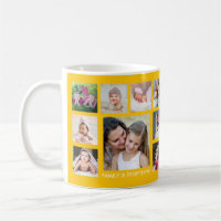 Create Your Own 18 Family Photo Collage Yellow