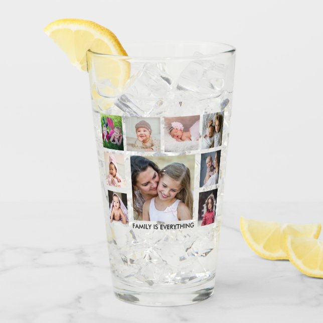 Create Your Own 18 Family Quote Photo Collage    Glass (Front Ice)