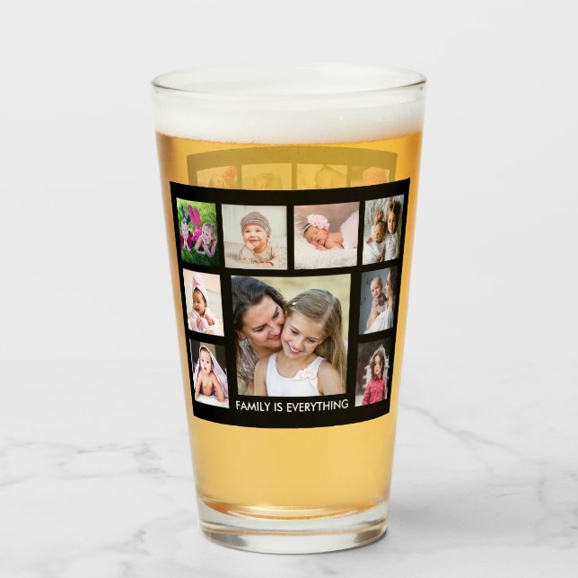 Create Your Own 18 Family Quote Photo Collage   Glass (Front Filled)