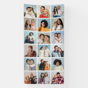 Create Your Own 18 Photo Collage Editable Colour Banner