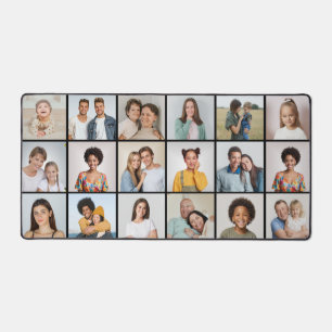 Create Your Own 18 Photo Collage Editable Colour Desk Mat