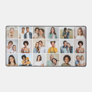 Create Your Own 18 Photo Collage Editable Colour Desk Mat