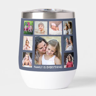 Create Your Own 18 Photo Collage Family Name Quote