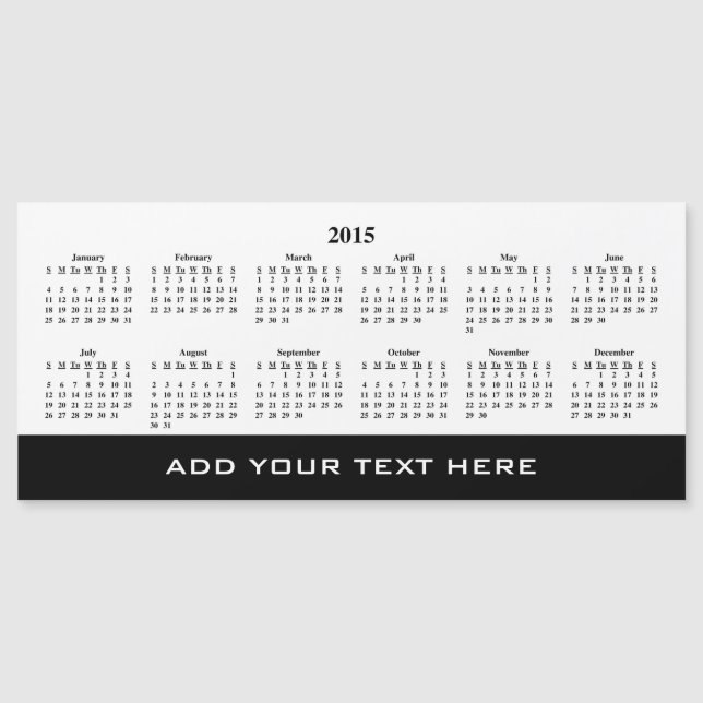 Create Your Own 2015 Calendar Template (Front)
