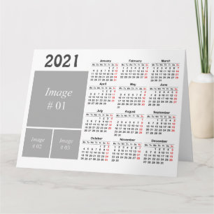 Create your own 2021 calendar card